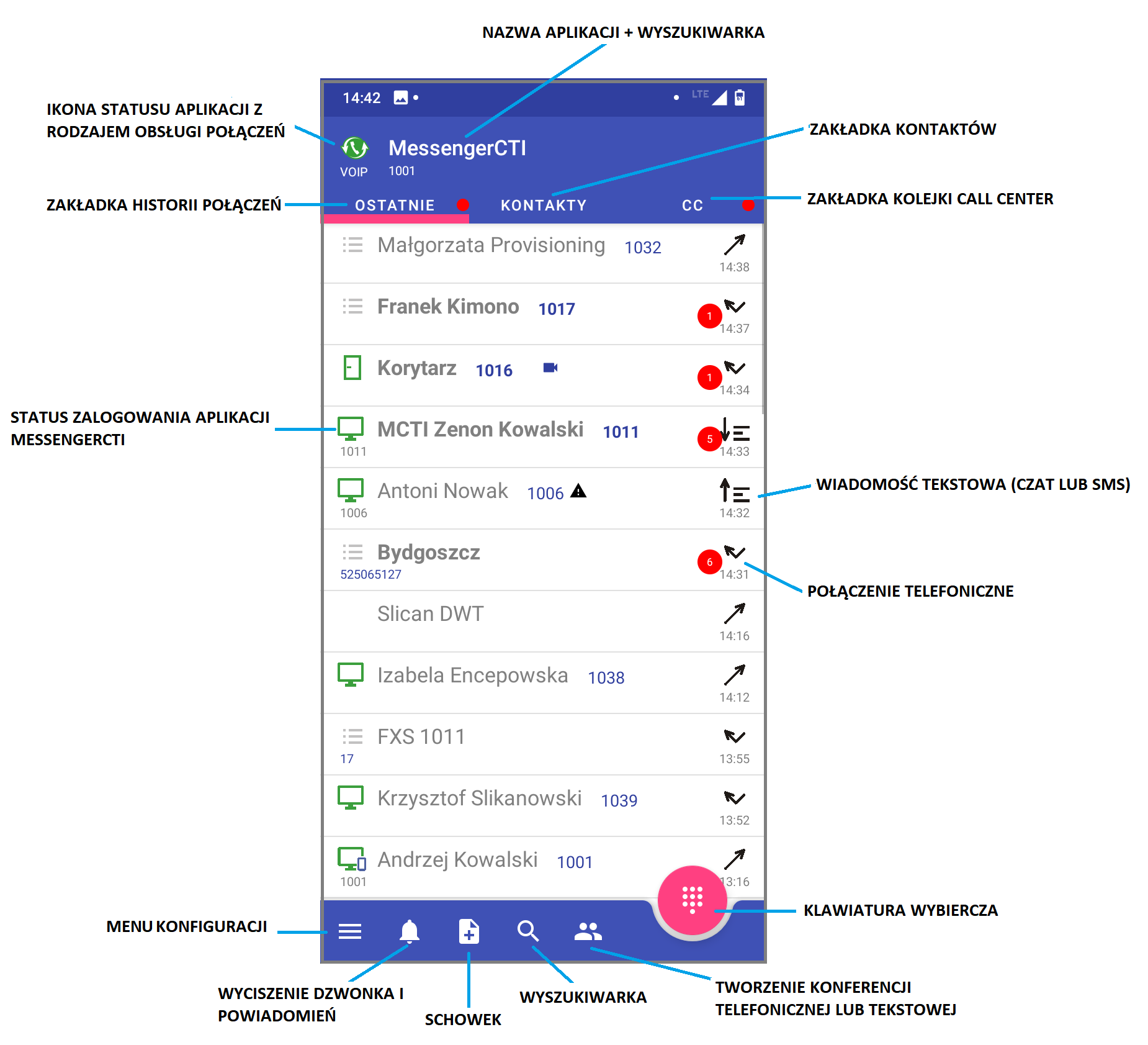 MessengerCTI.mobile 1.07 Okno główne.png